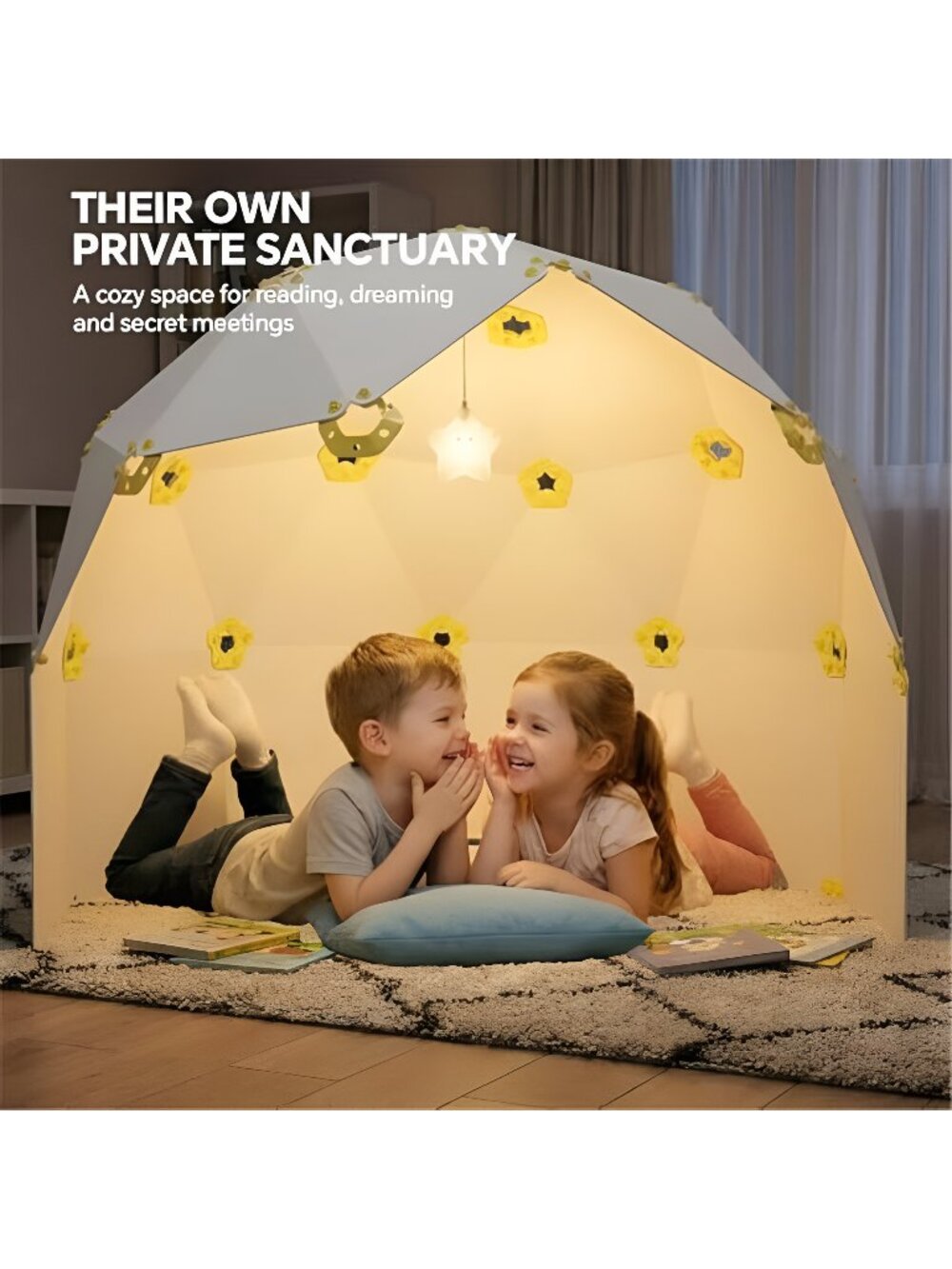 Fort Building Kit for Kids Ages 5+, 386 PCS Large Family DIY STEM Castle